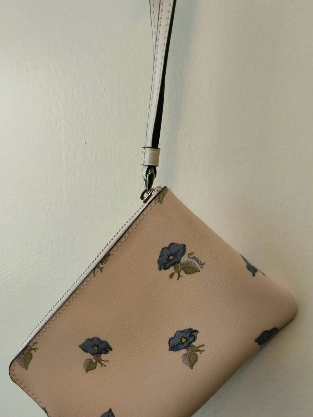 Coach Blush Pink Floral Wristlet